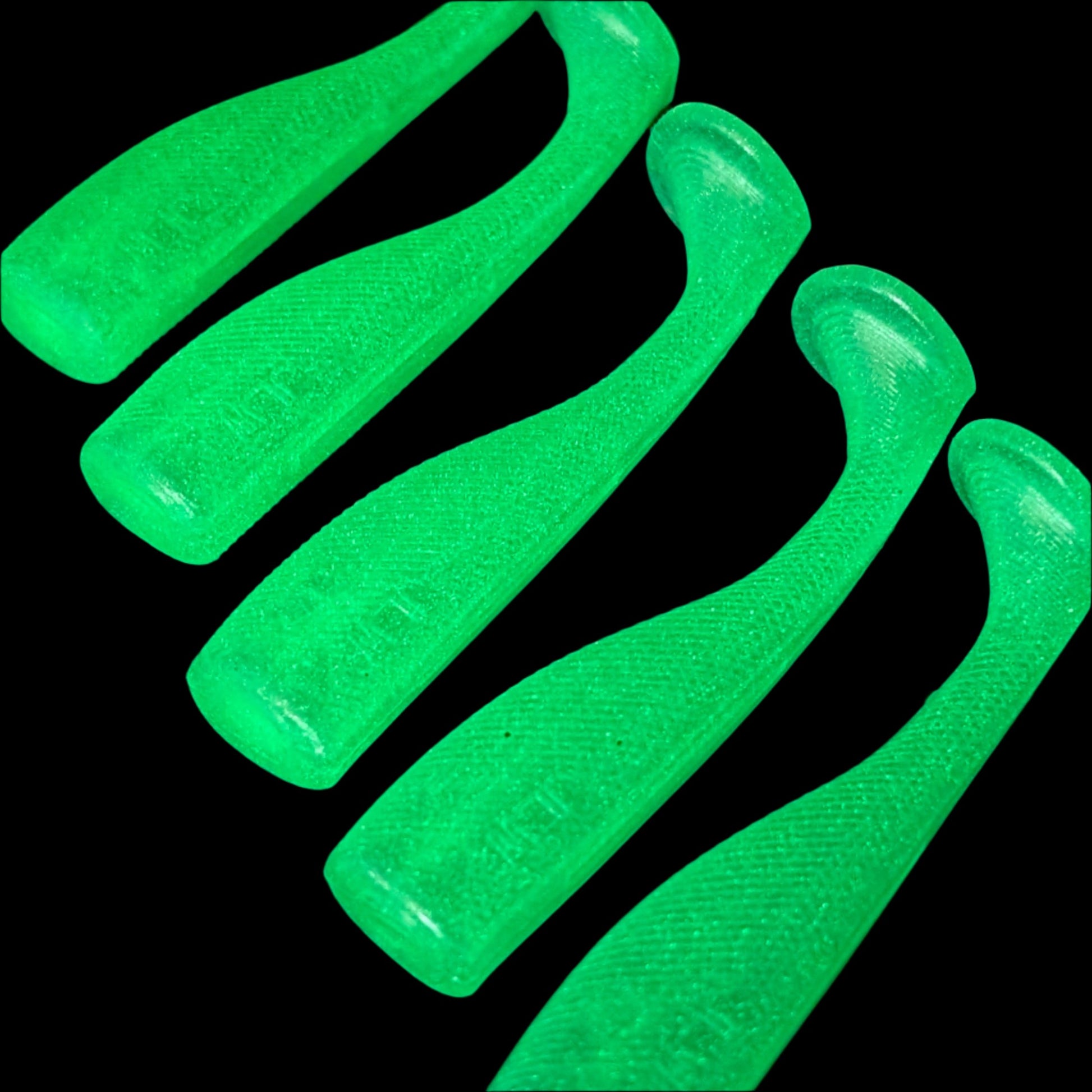 3 inch paddle tail swim bait | Bone Glo dark – Jonah Lure Works Nine Lives Soft Plastic Swim Bait