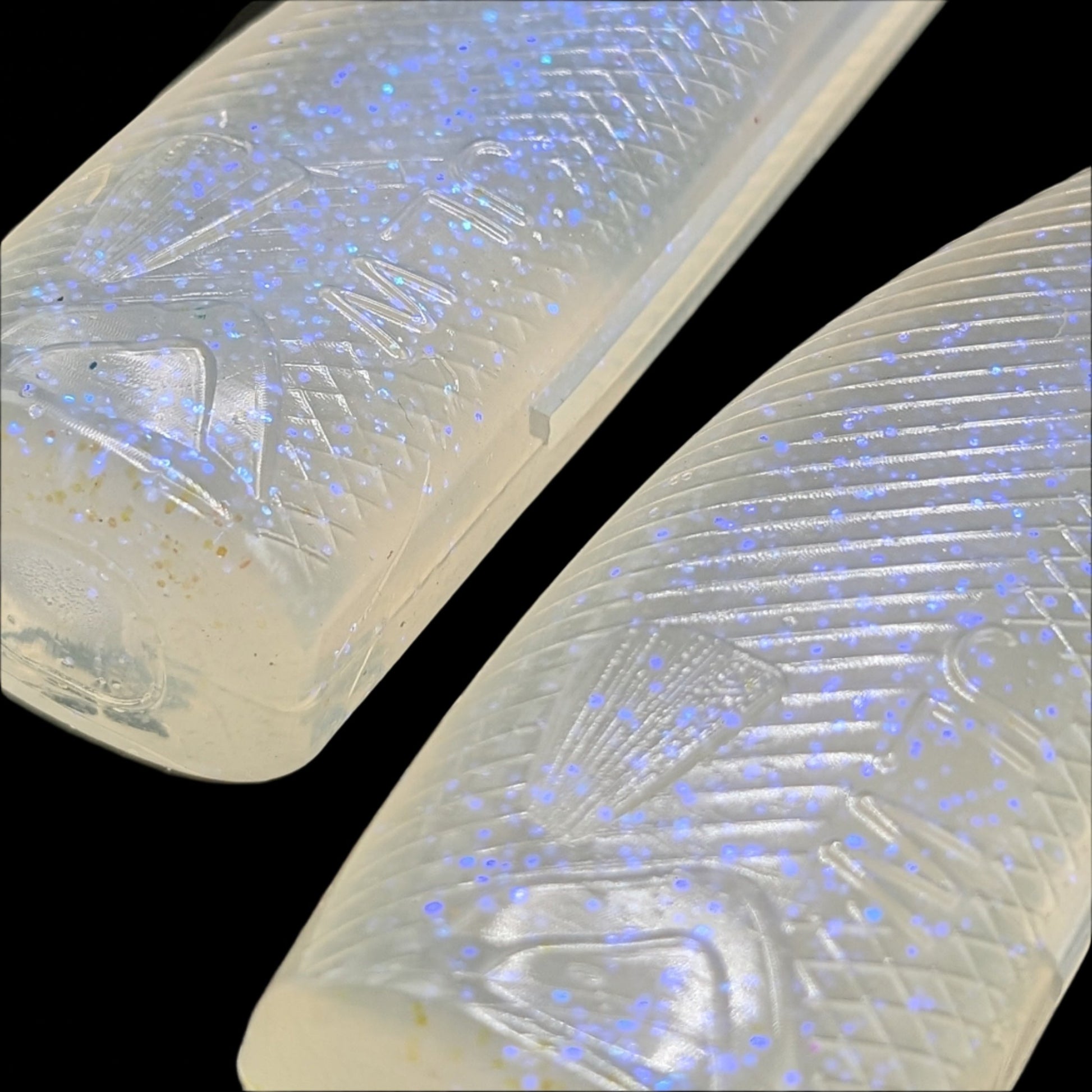 8 inch paddle tail swim bait | Blue Sparkle – Jonah Lure Works Nine Lives Soft Plastic Swim Bait