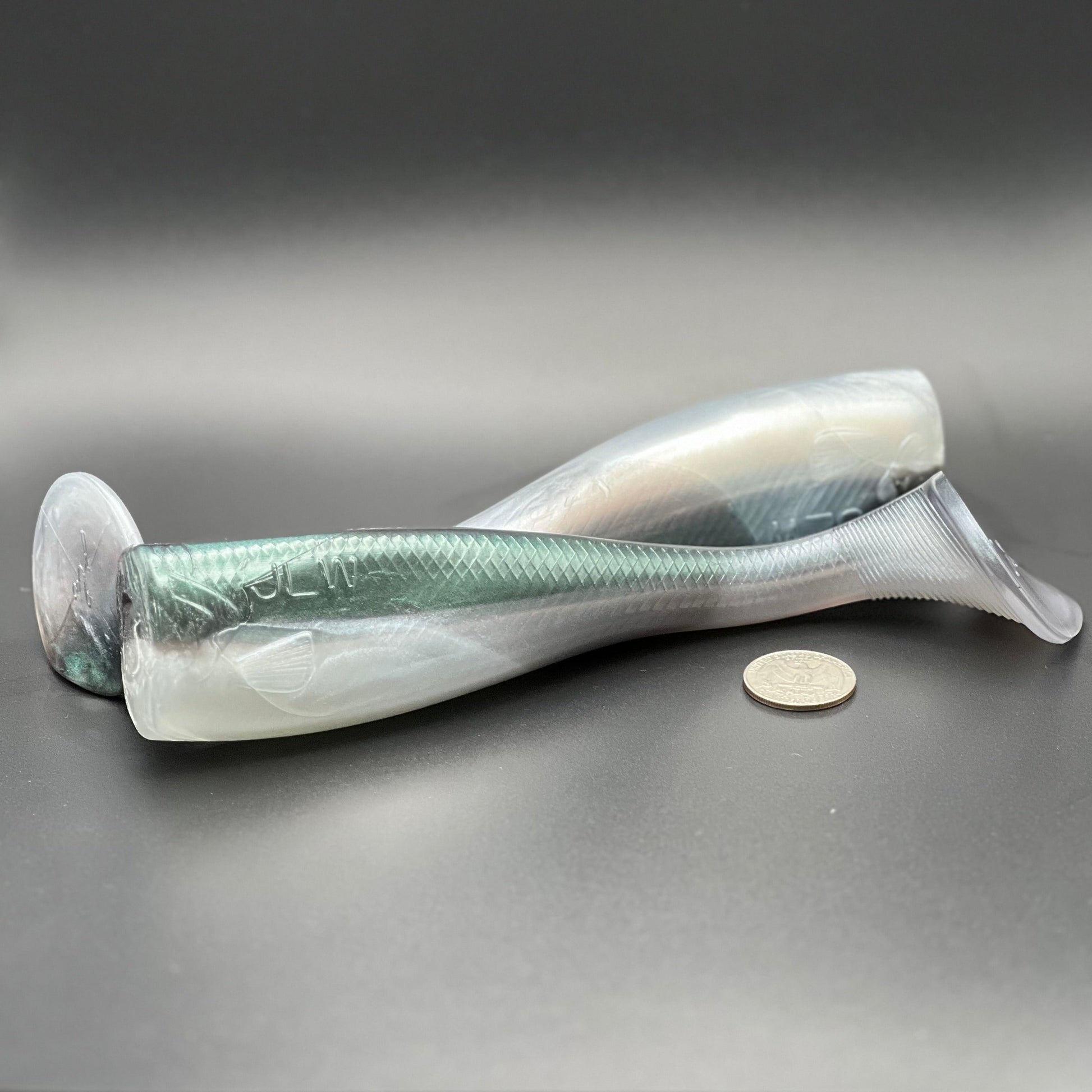 8 inch paddle tail swim bait | Greenback scale – Jonah Lure Works Nine Lives Soft Plastic Swim Bait