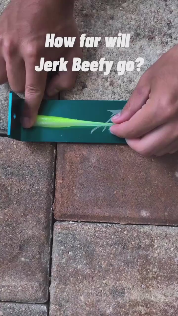 5 inch Jerk Beefy jerk bait | Chartreusicle – Jonah Lure Works Nine Lives Soft Plastic Jerk Bait Video Stretch test