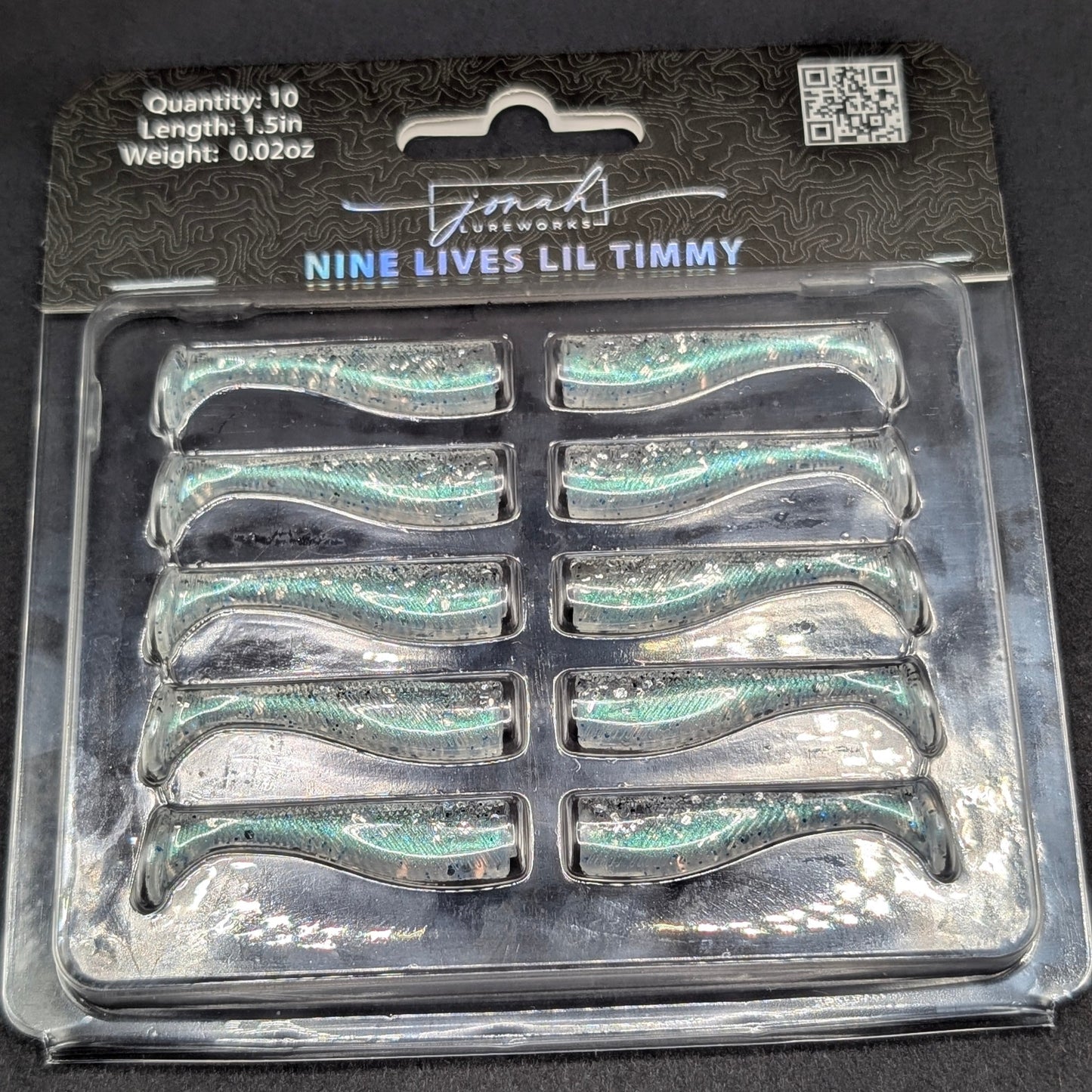 1.5 inch Lil Timmy micro paddle tail swim bait | Anomoly package – Jonah Lure Works Nine Lives Soft Plastic Swim Bait