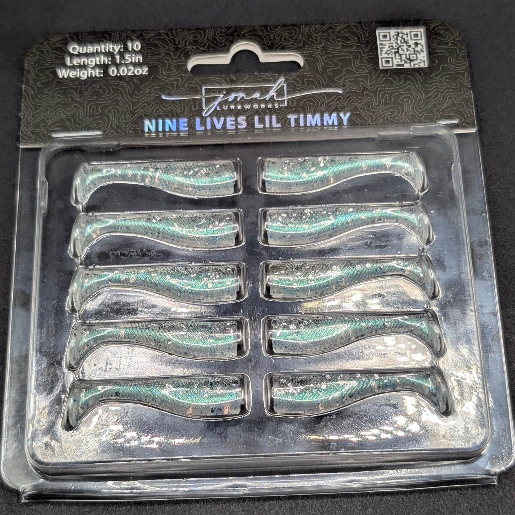 1.5 inch Lil Timmy micro paddle tail swim bait | Anomoly package – Jonah Lure Works Nine Lives Soft Plastic Swim Bait