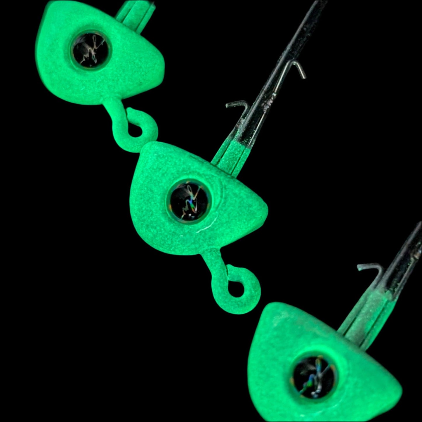 4" Paddle Jig Head | White Glo 15g – Jonah Lure Works Paddle Head