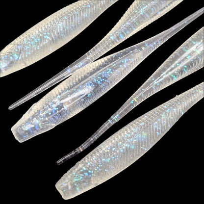 5 inch Jerk Beefy jerk bait | Blue Sparkle – Jonah Lure Works Nine Lives Soft Plastic Jerk Bait