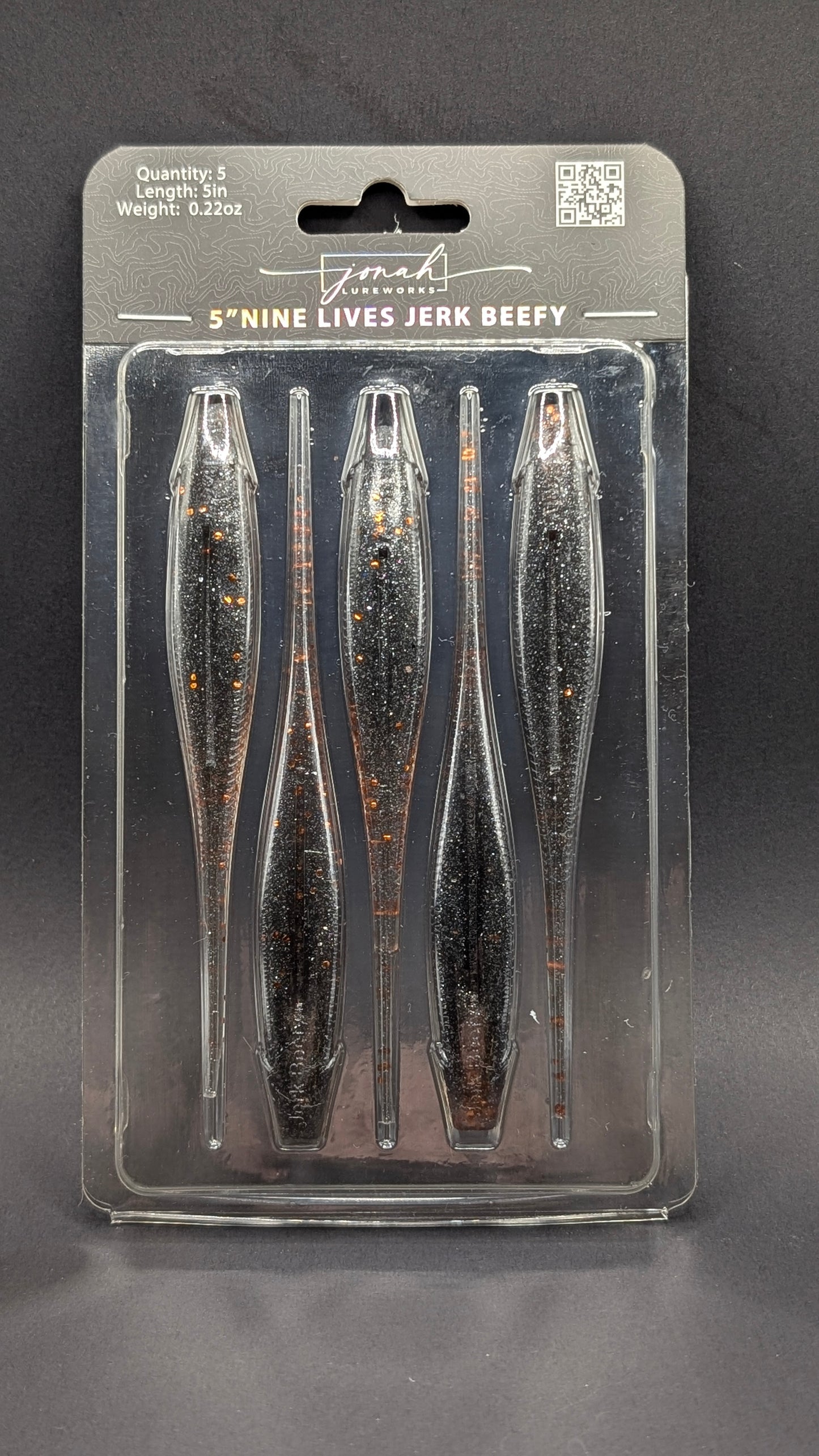 5 inch Jerk Beefy jerk bait | Honest Abe package – Jonah Lure Works Nine Lives Soft Plastic Jerk Bait