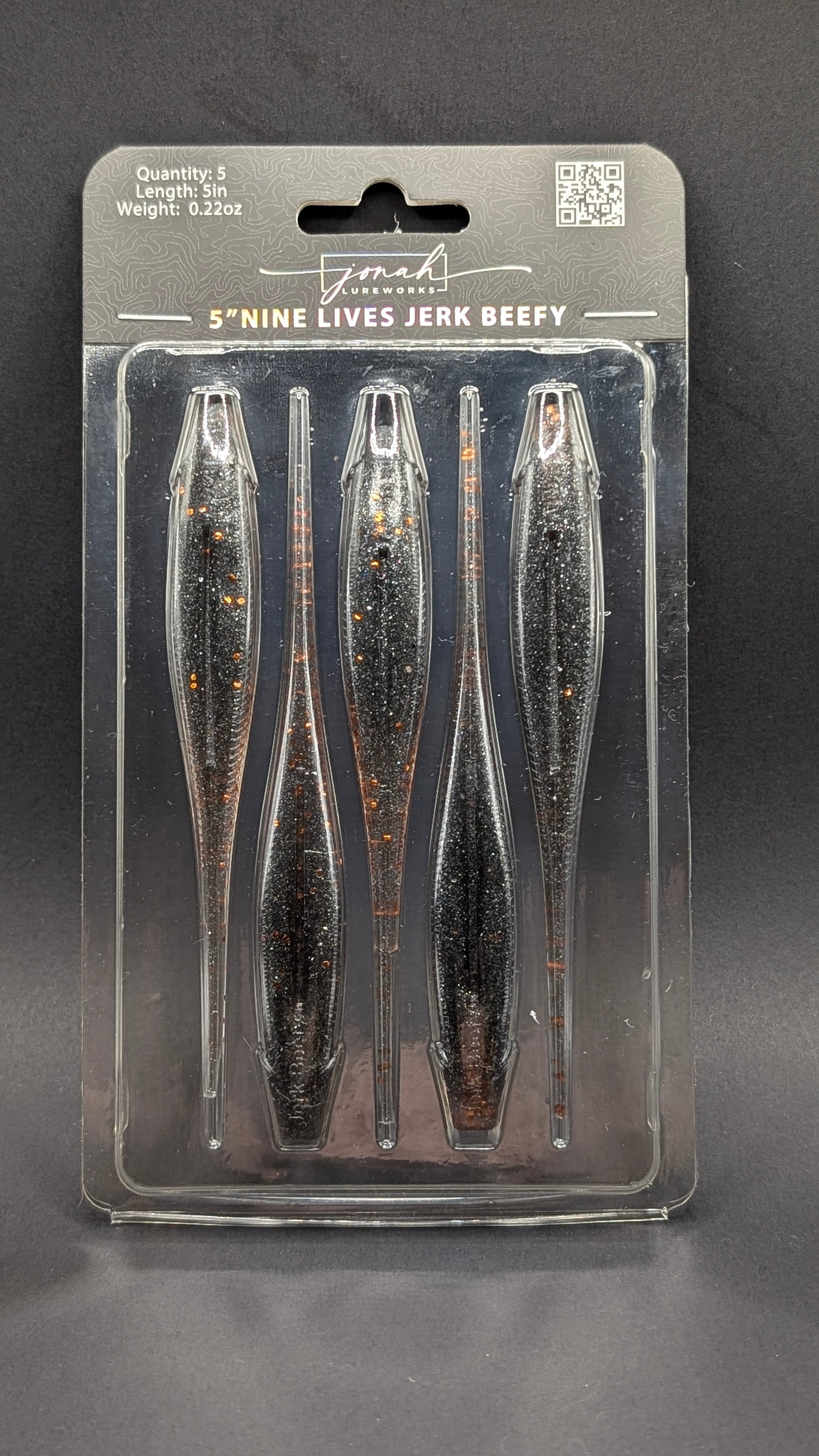 5 inch Jerk Beefy jerk bait | Honest Abe package – Jonah Lure Works Nine Lives Soft Plastic Jerk Bait