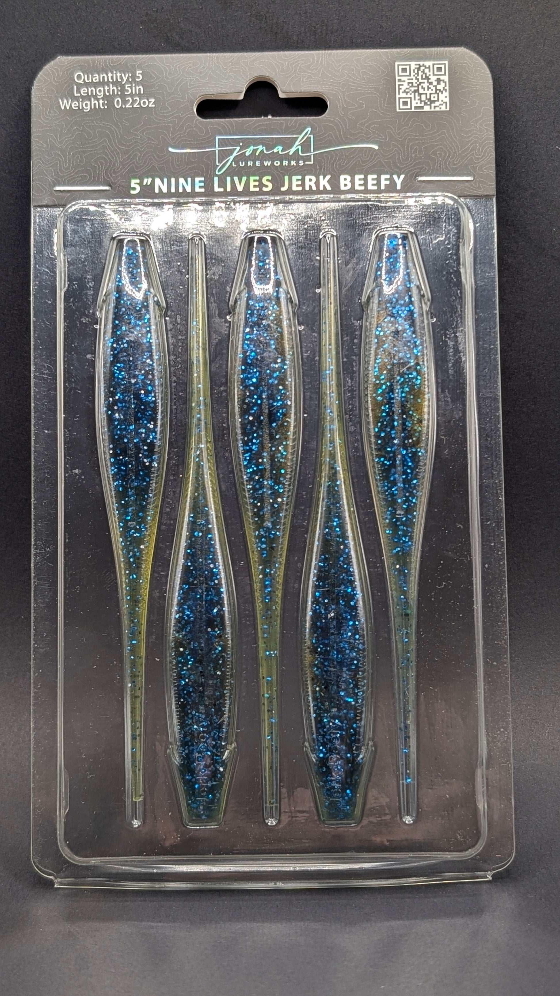 5 inch Jerk Beefy jerk bait | Mahi Package – Jonah Lure Works Nine Lives Soft Plastic Jerk Bait