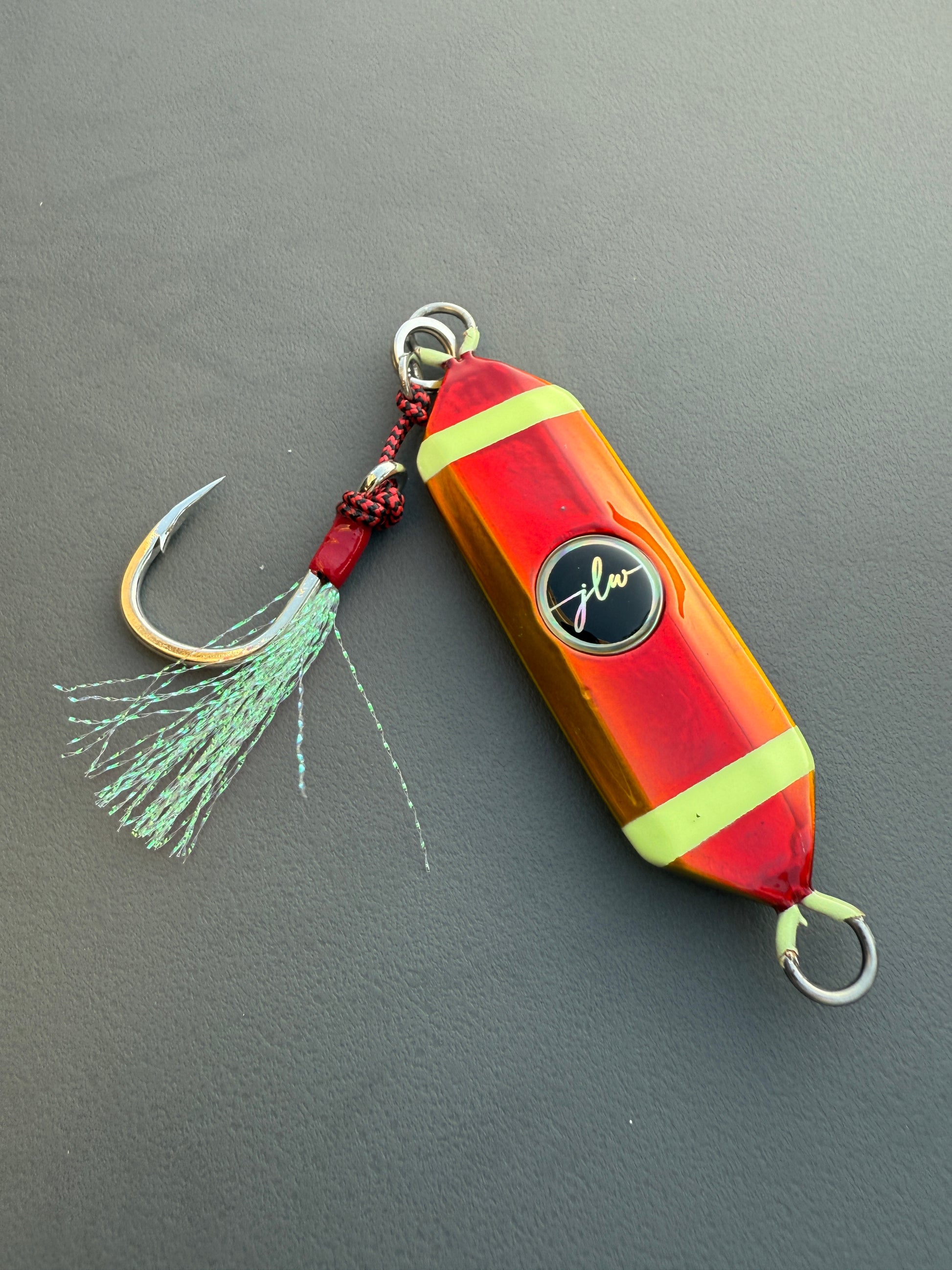 76g Hard Jig | Mango Glo – Jonah Lure Works Nine Lives Hard Prism Jig