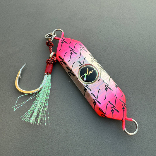76g Hard Jig | Red head – Jonah Lure Works Nine Lives Hard Prism Jig