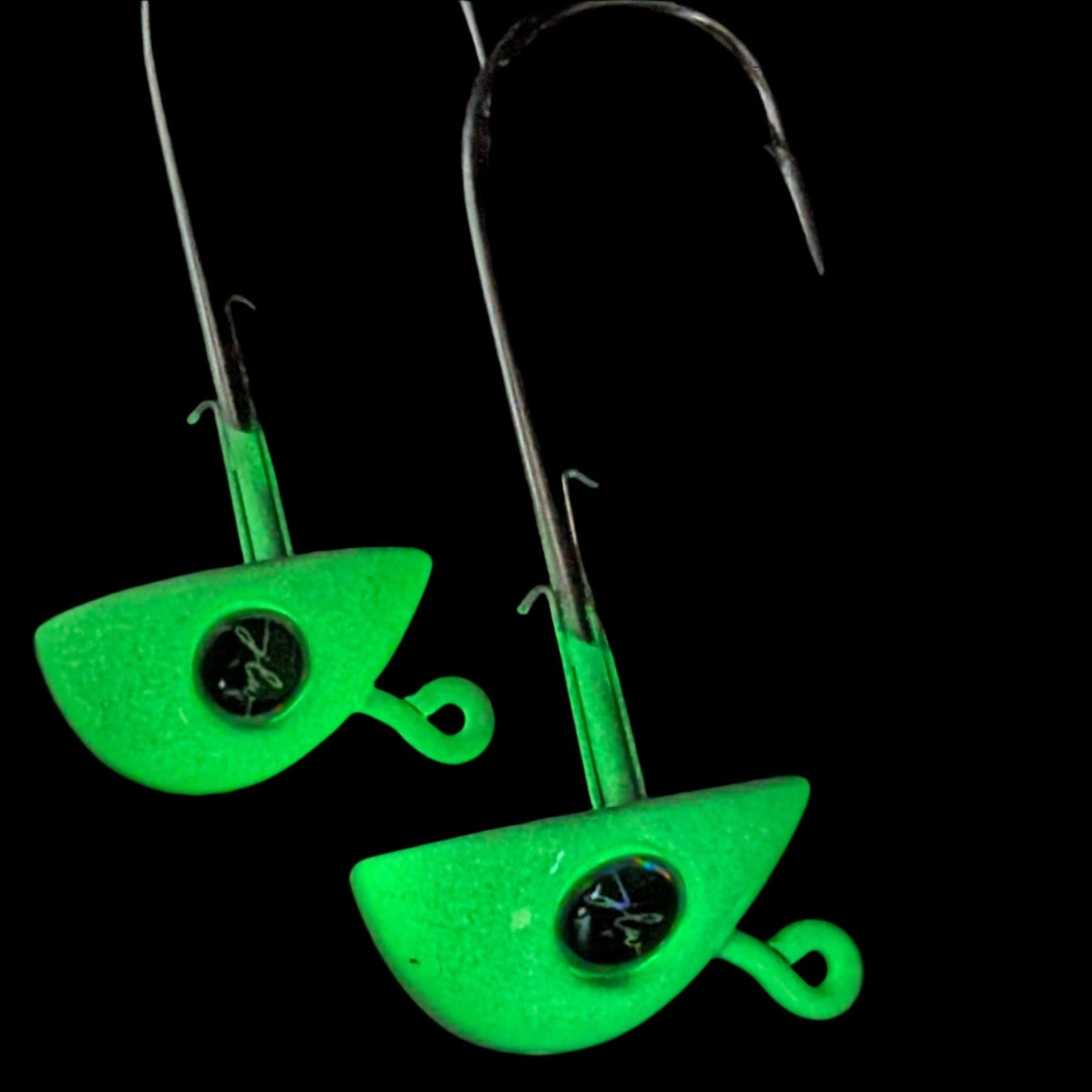 8" Paddle Jig Head | White Glo 85g – Jonah Lure Works Paddle Head
